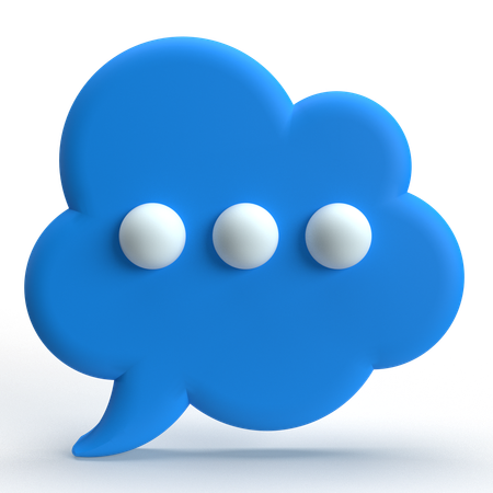 Cloud Chat  3D Icon