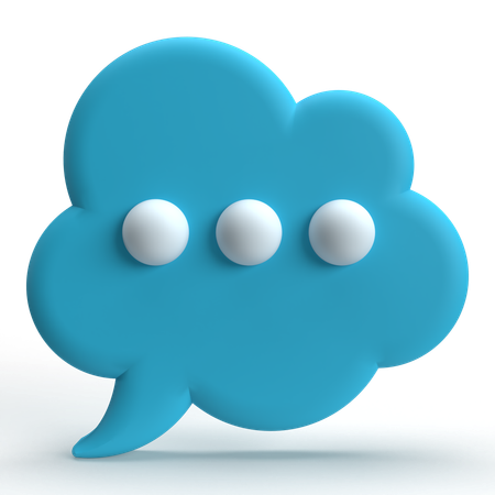 Cloud Chat  3D Icon