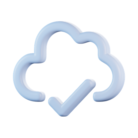 Cloud Check  3D Icon