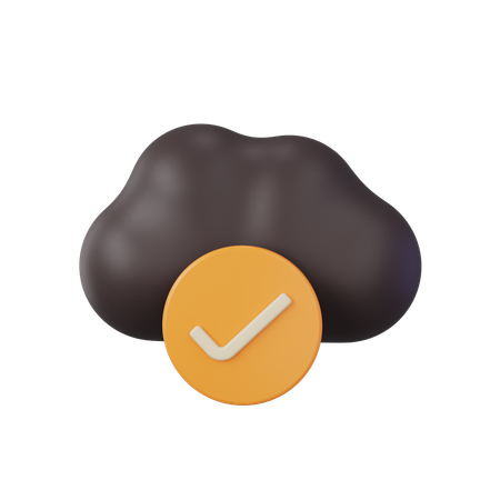 Cloud Check  3D Icon