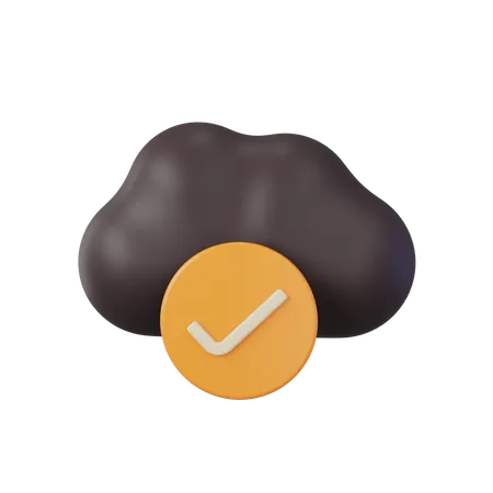 Cloud Check  3D Icon