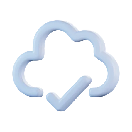 Cloud Check  3D Icon