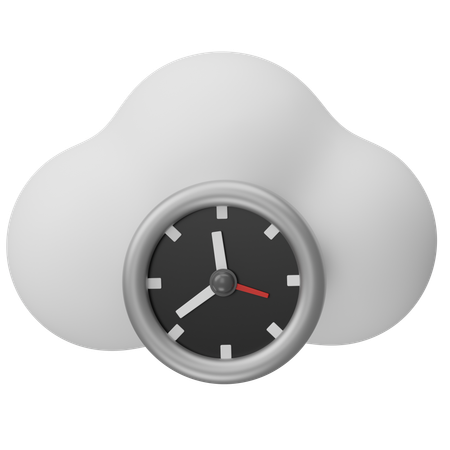 Cloud Clock  3D Icon