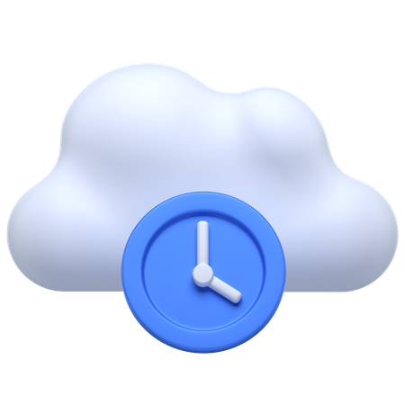 Cloud Clock  3D Icon