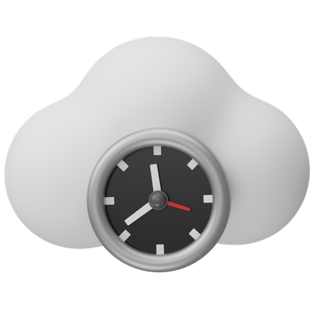 Cloud Clock  3D Icon