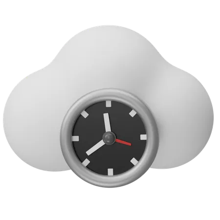 Cloud Clock  3D Icon