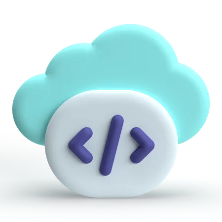 Cloud Code  3D Icon