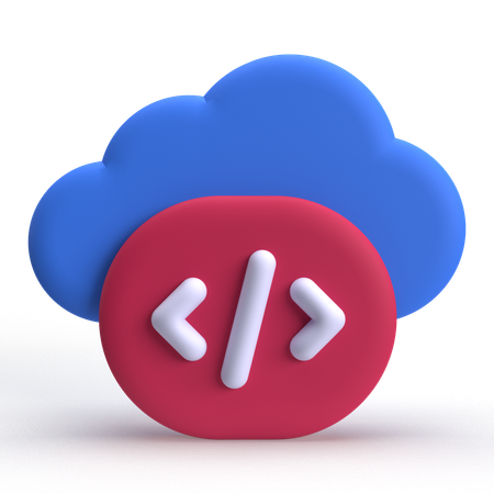Cloud Code  3D Icon