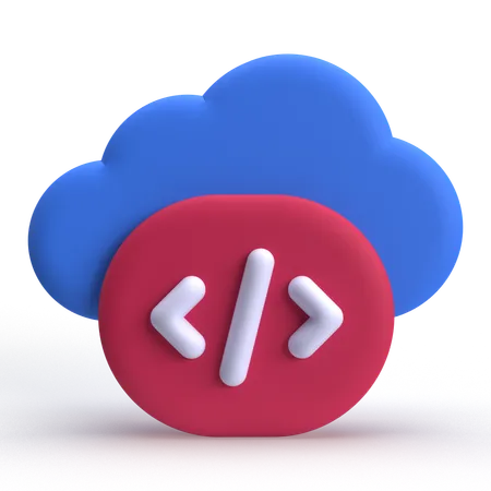 Cloud Code  3D Icon