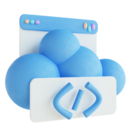 Cloud Code  3D Illustration