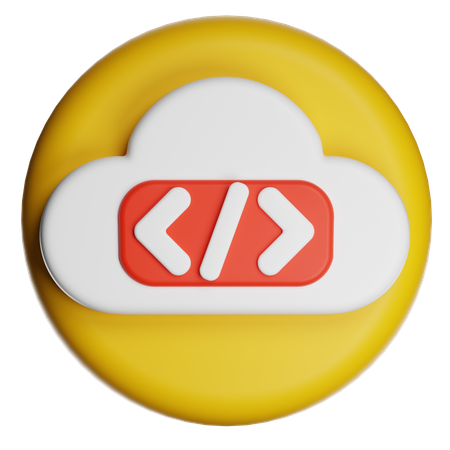 Cloud Coding  3D Icon