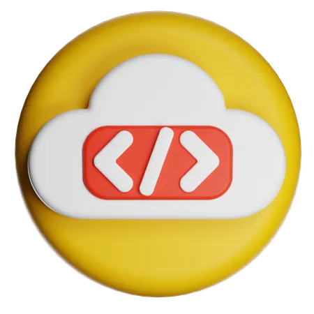 Cloud Coding  3D Icon
