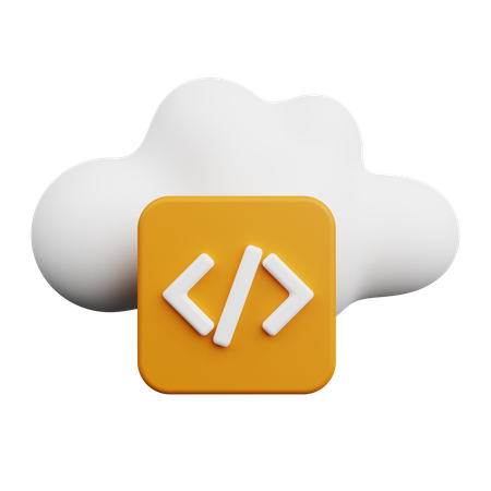 Cloud Coding  3D Icon