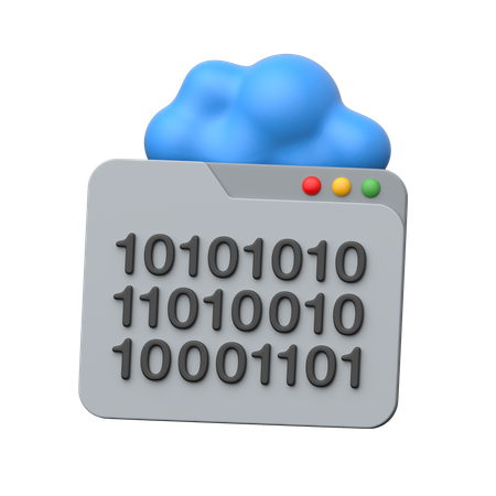 Cloud Coding  3D Icon