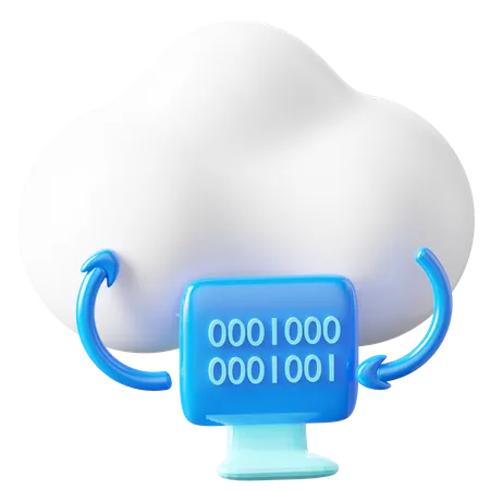 Cloud Coding 3D Icon