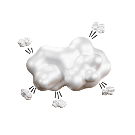 Cloud Comic Bubble  3D Sticker