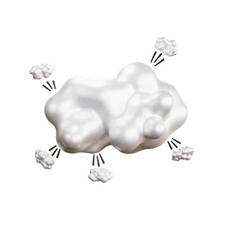 Cloud Comic Bubble  3D Sticker