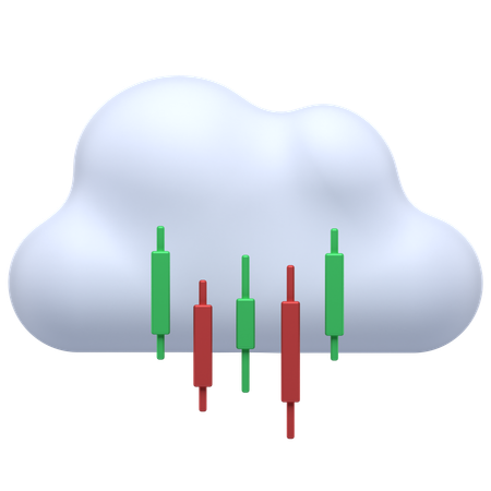 Commerce en ligne dans le cloud  3D Icon