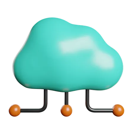 Cloud Computing Storage 3D Icon