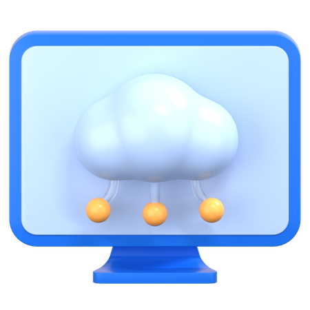Cloud computing  3D Icon