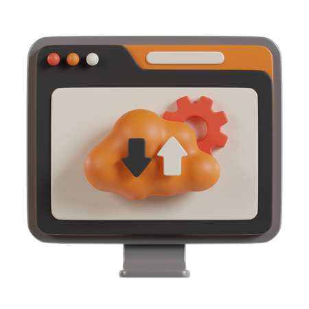 Cloud computing  3D Icon