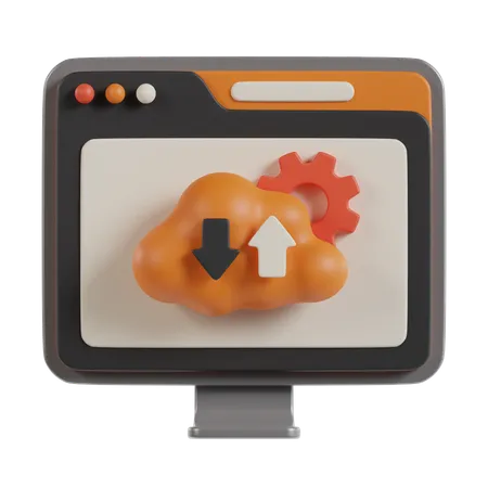 Cloud computing  3D Icon