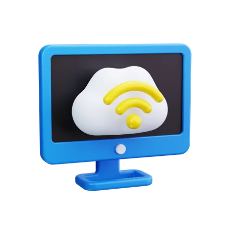 Cloud computing  3D Icon