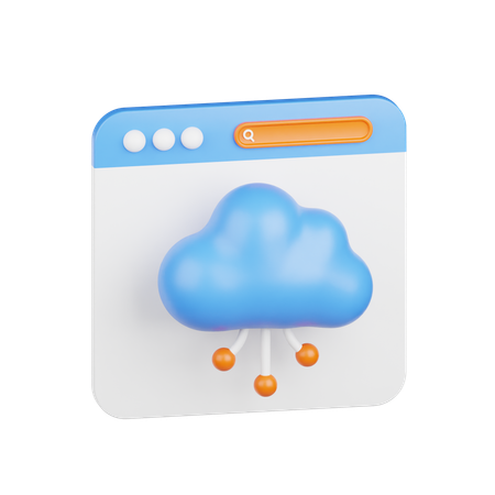 Cloud computing  3D Icon