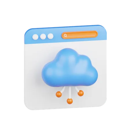 Cloud computing  3D Icon