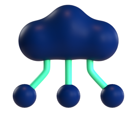 Cloud computing  3D Icon