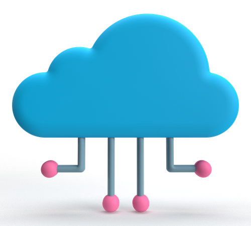 Cloud Computing  3D Icon