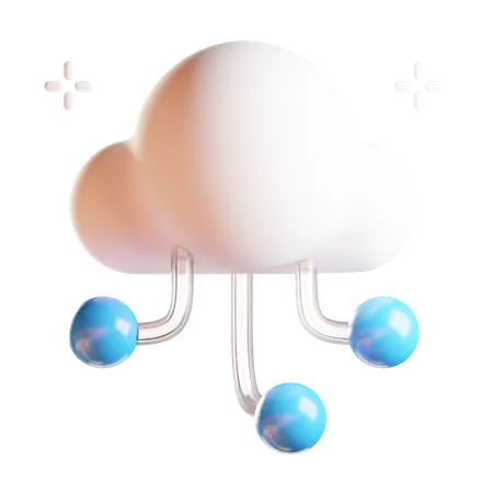 Cloud Computing 3D Illustration