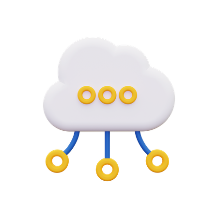 Cloud computing  3D Icon