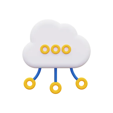 Cloud computing  3D Icon