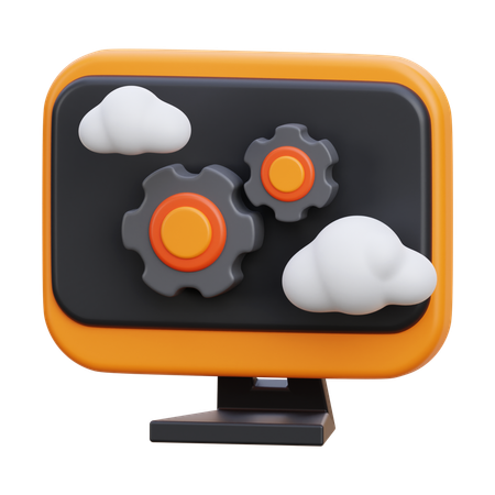 Cloud computing  3D Icon