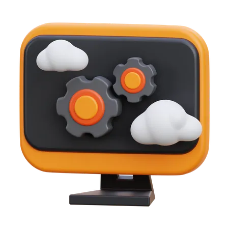 Cloud computing  3D Icon