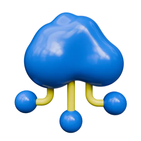 Cloud computing  3D Icon