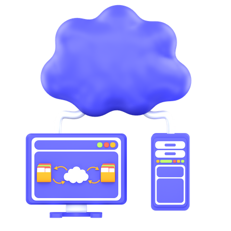 Cloud Computing  3D Icon