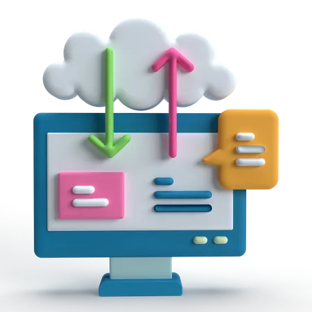 Cloud Computing  3D Icon