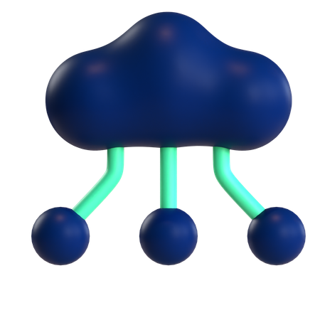 Cloud computing  3D Icon