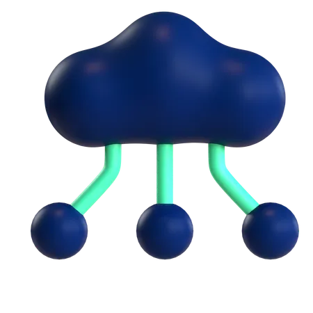 Cloud computing  3D Icon