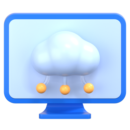 Cloud computing  3D Icon