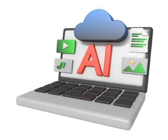 Cloud computing  3D Icon