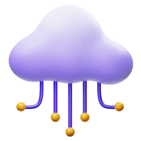 Cloud computing  3D Icon