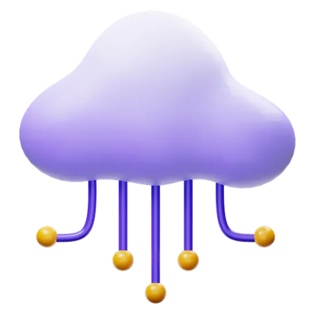 Cloud computing  3D Icon