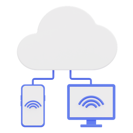 Cloud computing  3D Icon