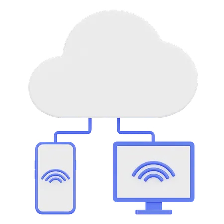 Cloud computing  3D Icon