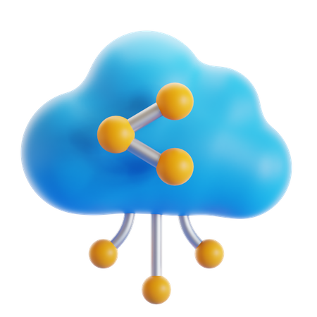 Cloud Computing 3D Illustration