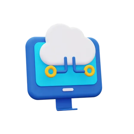 Cloud computing 3D Icon