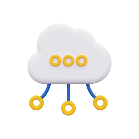 Cloud computing 3D Icon